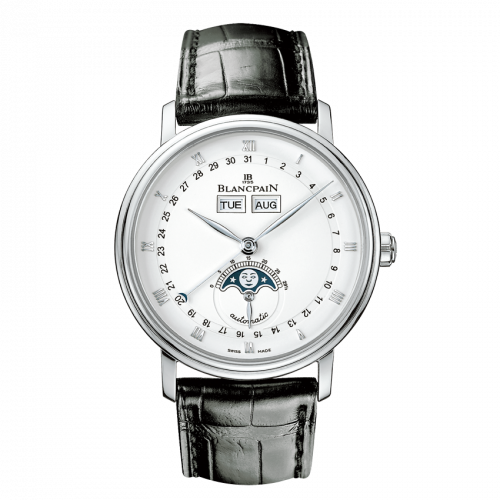 Villeret Quantième Complet Stainless Steel / White