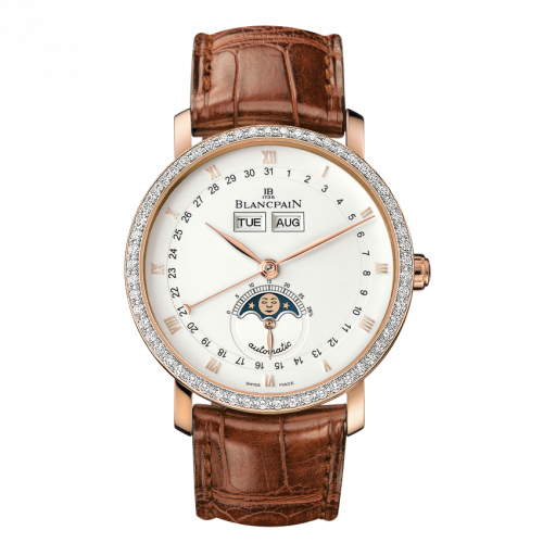 Villeret Quantième Complet Red Gold / White / Diamond