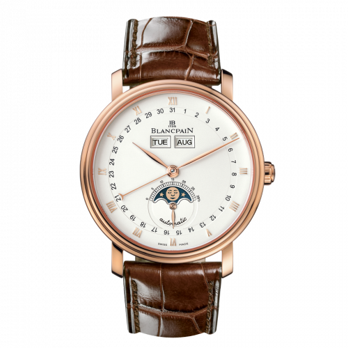 Villeret Quantième Complet Red Gold / White