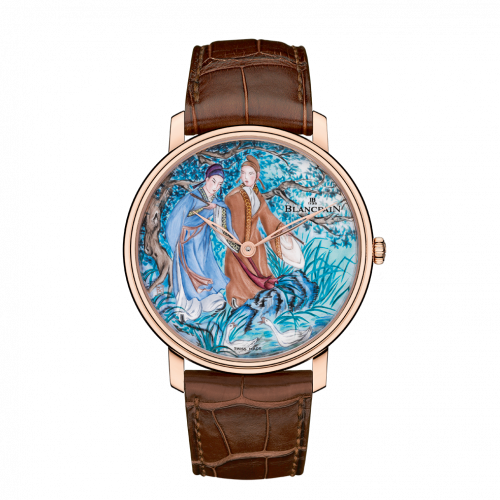 Villeret Manuelle Piece Unique Grand Feu Men with Swan