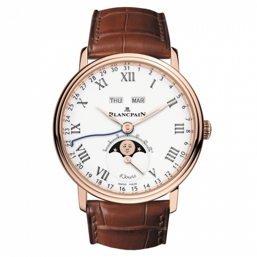 Villeret Quantieme Complet 8 Jours Red Gold / Enamel