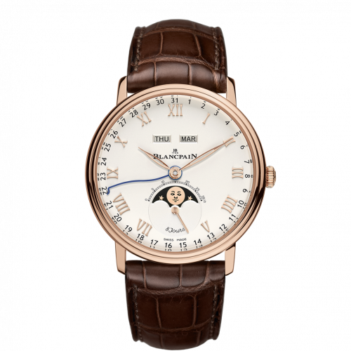 Villeret Quantieme Complet 8 Jours Red Gold / White