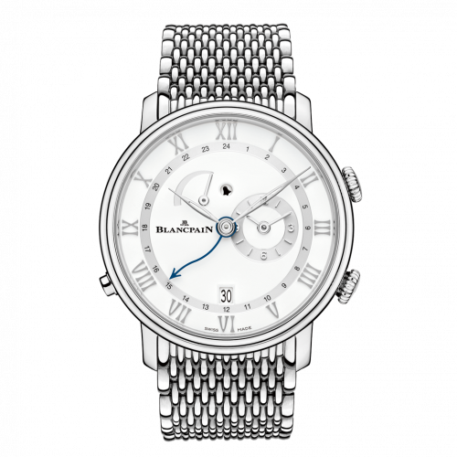 Villeret Réveil GMT Stainless Steel / White / Bracelet