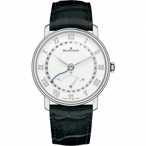 Villeret Ultraplate Quantième Seconde Rétrograde Stainless Steel / White