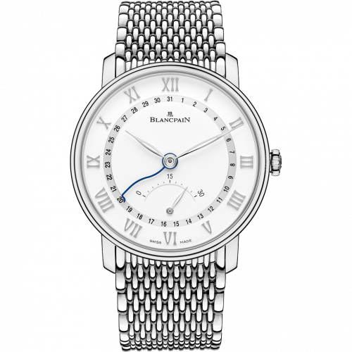 Villeret Ultraplate Quantième Seconde Rétrograde Stainless Steel / White / Bracelet
