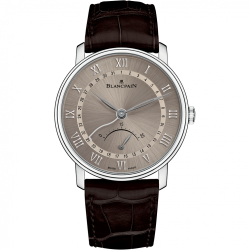 Villeret Ultraplate Quantième Seconde Rétrograde White Gold / Grey