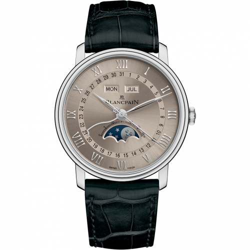 Villeret Quantième Complet 40mm White Gold / Grey