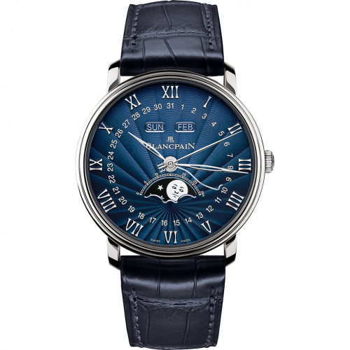 Villeret Quantième Complet 40mm White Gold / Flinqué