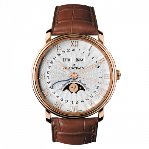 Villeret Quantième Complet Demi-Savonette Red Gold / Opalin
