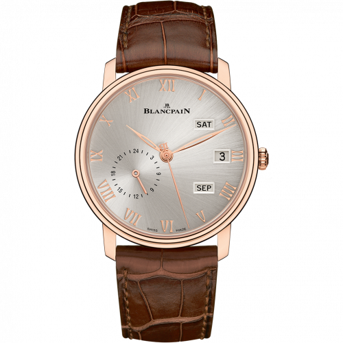 Villeret Quantième Annuel GMT Red Gold / Grey