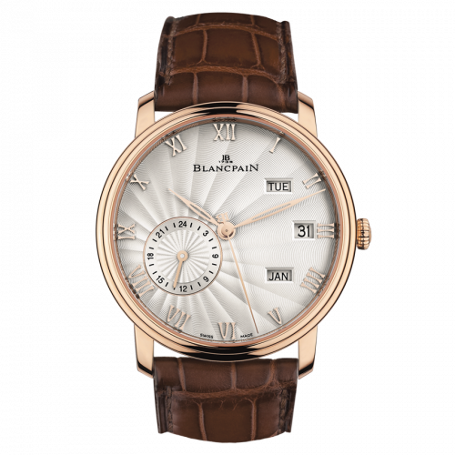 Villeret Quantième Annuel GMT Red Gold / Opalin Flinqué