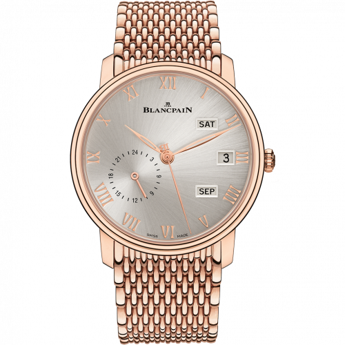 Villeret Quantième Annuel GMT Red Gold / Grey / Bracelet