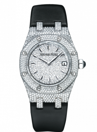 Royal Oak Quartz 67625 White Gold / Diamond / Diamond / Strap