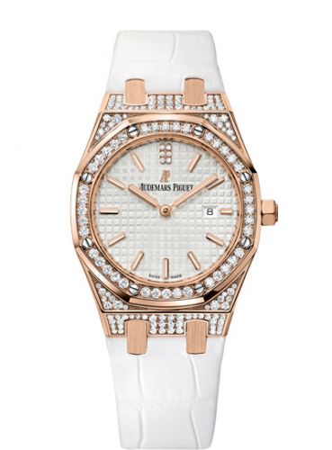 Royal Oak 33 Quartz Pink Gold / Diamond / Silver / Strap