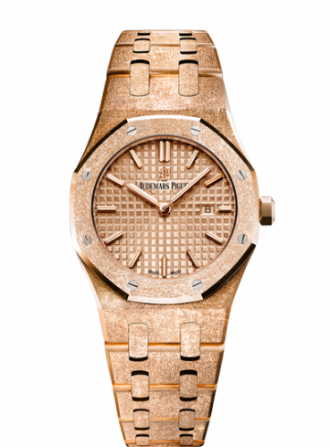 Royal Oak 67653 Quartz Frosted Pink Gold / Pink / Bracelet