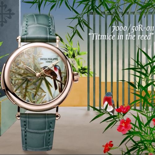 Minute Repeater 7000 Rose Gold / Titmice in the Reed