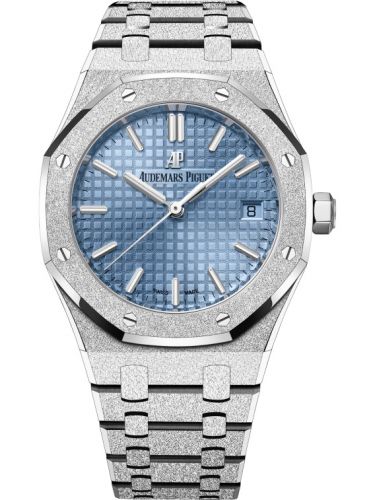 Royal Oak Selfwinding 34 Frosted White Gold / Blue