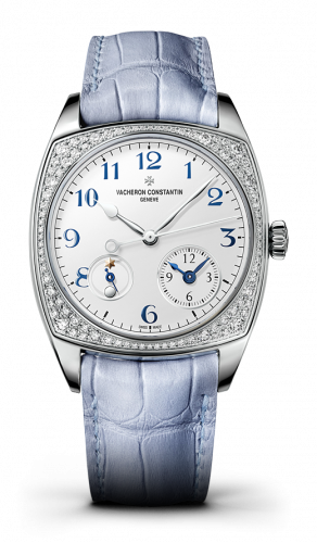Harmony Dual Time Small Model White Gold / Diamond / Blue Numerals