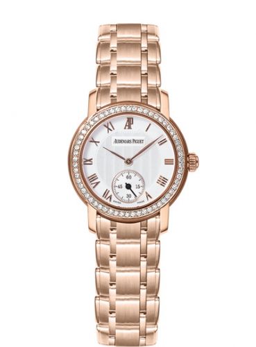 Jules Audemars Small Seconds Pink Gold / Diamond / Silver / Bracelet d'Occasion