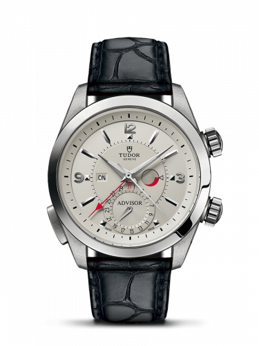 Heritage Advisor Stainless Steel / TItanium / Silver / Alligator