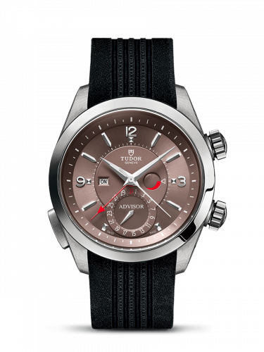 Heritage Advisor Stainless Steel / TItanium / Cognac / Silk