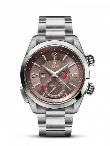 Heritage Advisor Stainless Steel / TItanium / Cognac / Bracelet