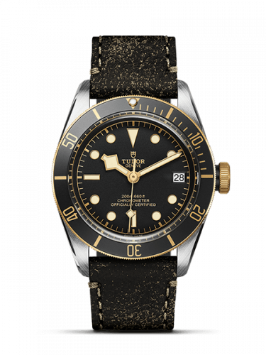 Heritage Black Bay Black S&G / Stainless Steel / Yellow Gold / Black / Strap