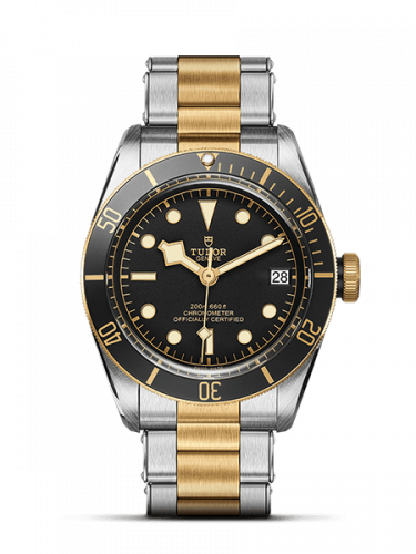 Heritage Black Bay Black S&G / Stainless Steel / Yellow Gold / Black / Bracelet