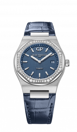 Laureato 34 Quartz Stainless Steel / Diamond / Blue / Alligator