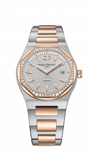 Laureato 34 Quartz Stainless Steel / Pink Gold / Diamond / Silver
