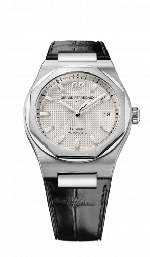 Laureato 38 Automatic Stainless Steel / Silver / Alligator