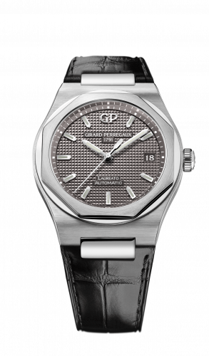 Laureato 38 Automatic Stainless Steel / Grey / Alligator