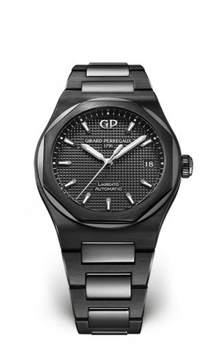 Laureato 38 Automatic Ceramic / Black / Bracelet