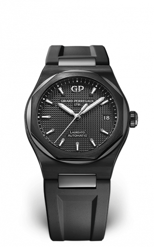 Laureato 38 Automatic Ceramic / Black / Rubber