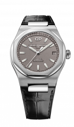 Laureato 42 Automatic Stainless Steel / Grey / Alligator