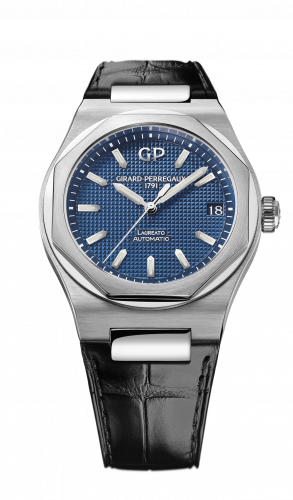 Laureato 42 Automatic Stainless Steel / Blue / Alligator