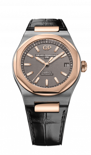 Laureato 42 Automatic Titanium / Pink Gold / Grey / Alligator