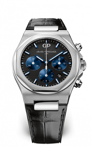 Laureato 42 Chronograph Stainless Steel / Black / Alligator