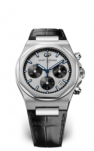 Laureato 38 Chronograph Stainless Steel / Silver Panda / Alligator