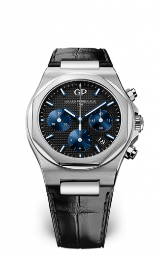 Laureato 38 Chronograph Stainless Steel / Black / Alligator