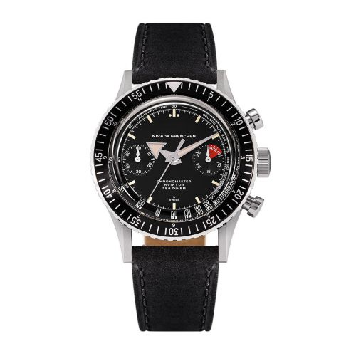 Chronomaster Aviator Sea Diver Manual Stainless Steel / Black / Black Leather
