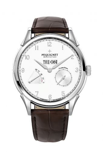 Royale Grand Sport Silver Numerals / Brown Strap