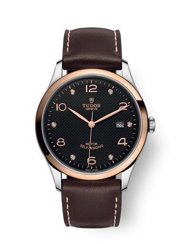 1926 41 Stainless Steel / Rose Gold / Black - Diamond / Strap