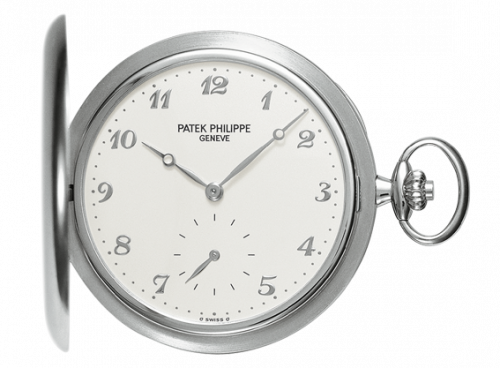 Pocket Watch Savonette White Gold / Silver