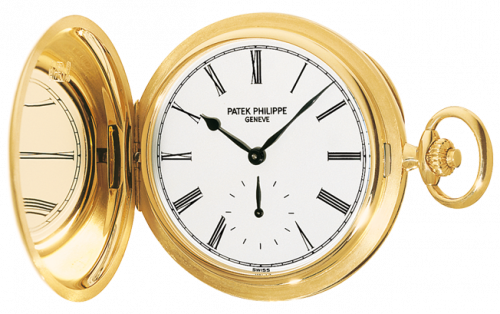 Pocket Watch Savonette Yellow Gold / White 