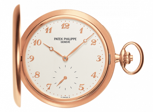 Pocket Watch Savonette Rose Gold / Silver