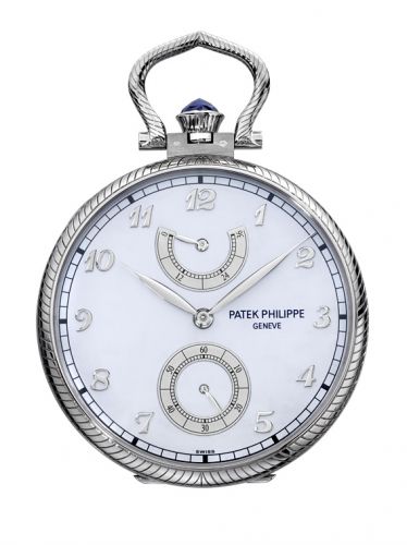 Pocket Watch Lepine Power Reserve White Gold / Horses