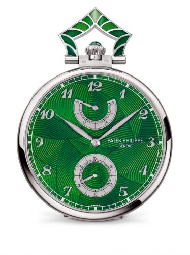 Pocket Watch Lepine Power Reserve White Gold / Elephant in the Jungle