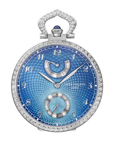 Pocket Watch Lepine Power Reserve White Gold / Kingfisher