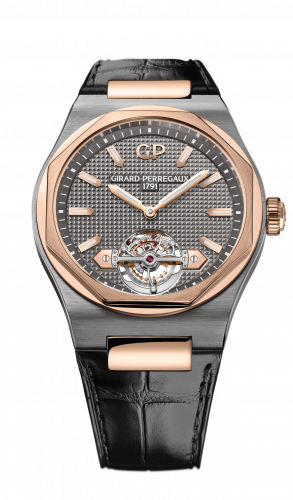 Laureato 45 Tourbillon Titanium / Pink Gold / Grey / Alligator